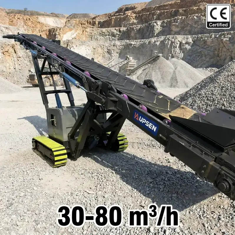 UTD35 tracked mobile stacker conveyor